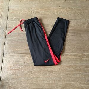 Nike Dri-FIT strike womens soccer pants black and red size XS